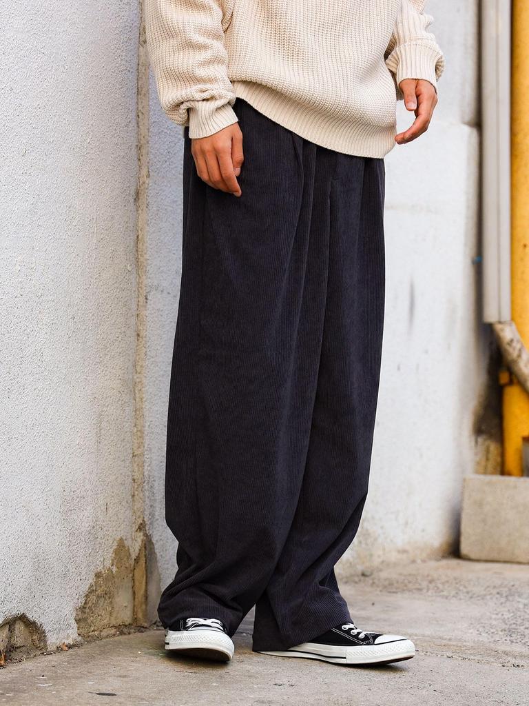 Pants Corduroy Wide Pants S [BEAMS HEART] Men's CHARCOAL.G