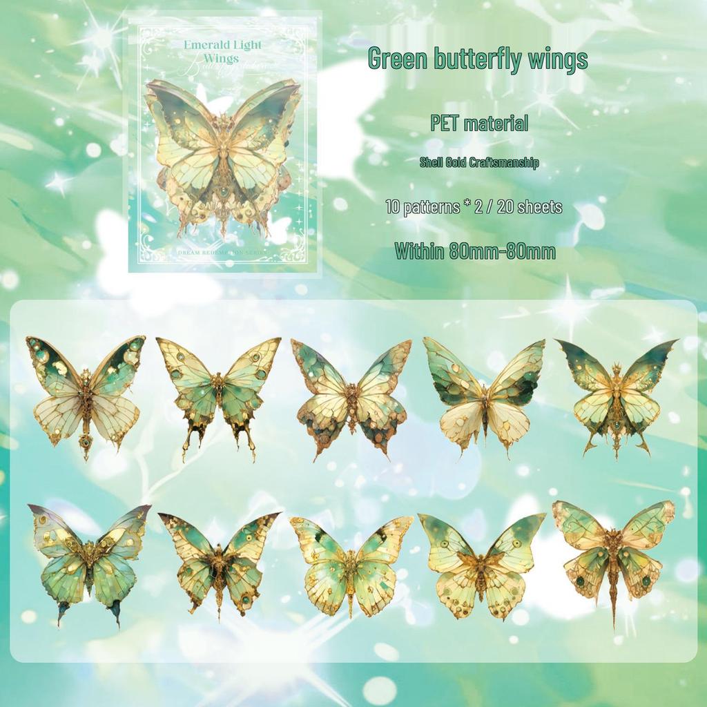 Dream Redemption Butterfly Stickers: High-Value DIY Journal Decoration Pack