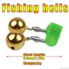 Copper Outdoor Twin Bells Ring Fishing Rod Clamp Bite Lure Alarm 5.5cm/2.16in