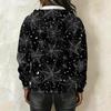 Women's Halloween Print Long Sleeve Hoodie Pullover Sweatshirt