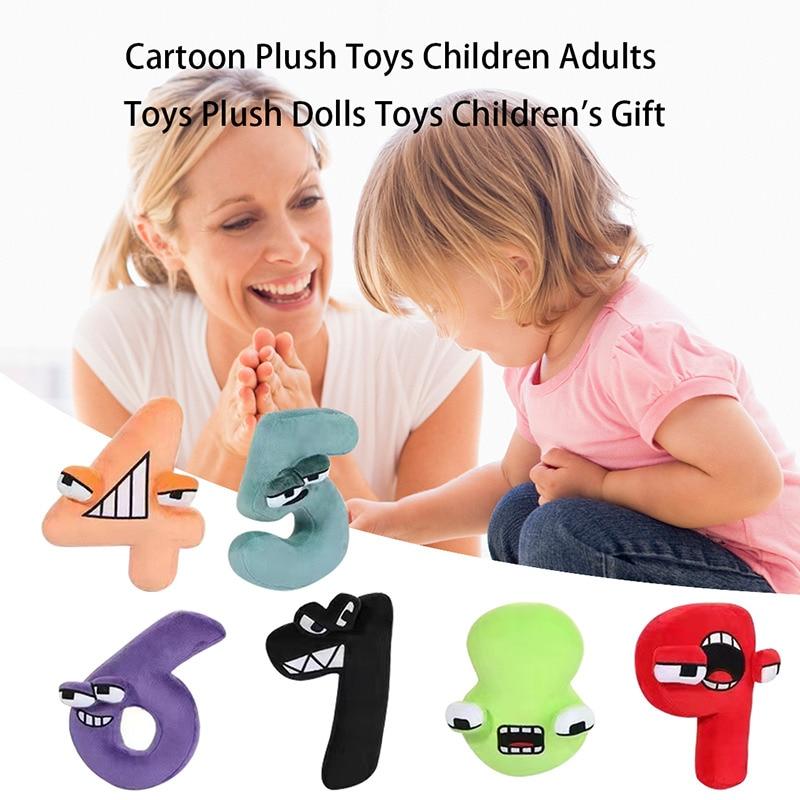 Plush toys number 6 animal plush for children Christmas gifts educational digital block dolls