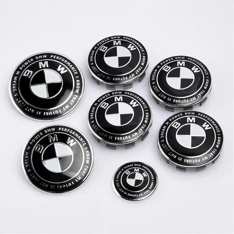 7 Stück 45mm 68mm 74mm 82mm Auto Front Haubenemblem Heckklappenabzeichen Lenkrad für BMW M F30 E36 E39 E87 E46 E90 E92 E53 E94
