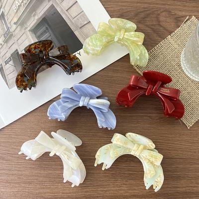 1 Stück Retro Bogen Haarspange Temperament elegant Acetat Haarnadel Kopfschmuck Mode Spirale Haar Hai-Klammer Haaraccessoires