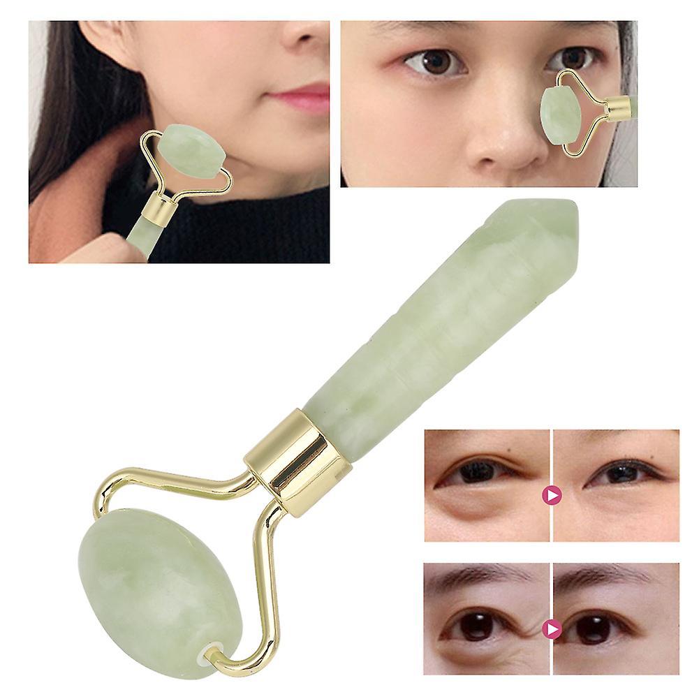 Jade Roller Face Massager Skin Tightening Lifting Anti Wrinkle Facial Massage Instrument less