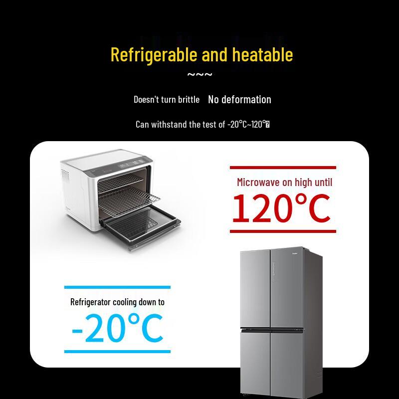 1250 ml Einweg-Rundbehälter für Lebensmittel mit hohen Deckeln