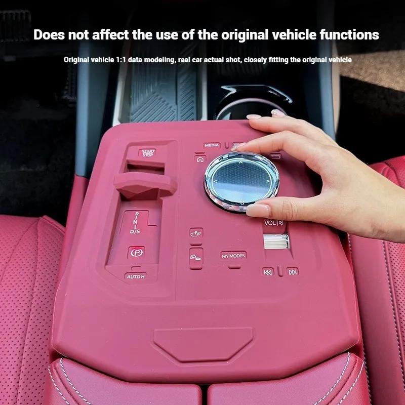 For BMW New5 Series i5G60 530 525 2024-2025 Car Central Control Panel Silicone Pad Gear Shift Button Waterproof Protective Cover