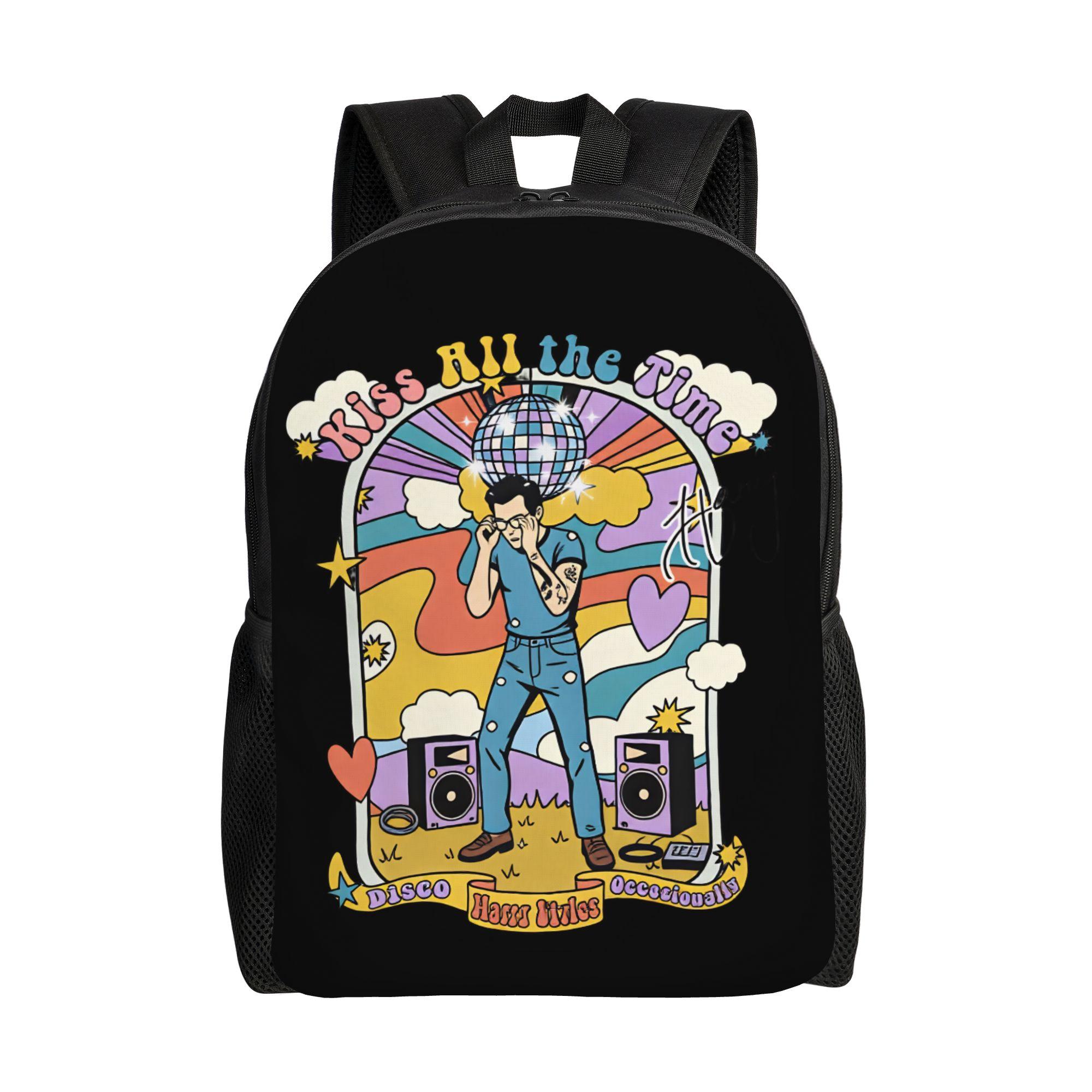 Kiss All the Time Rugzak Harrys Styles 2026 Moderne Rugzakken Jongen Wandelen Duurzame Schooltassen Hoge Kwaliteit Rugzak as picture