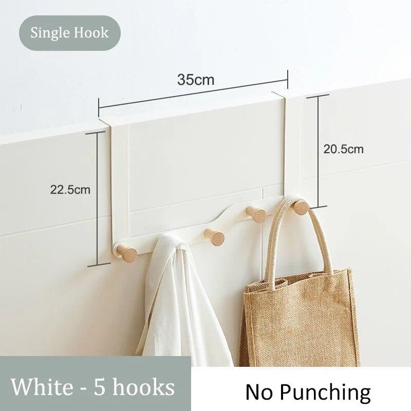 Modern Fashion Door Back Hook Bedroom Porch Free Punch Coat Hook Bathroom Door Hook Towel Rack Metal Hook
