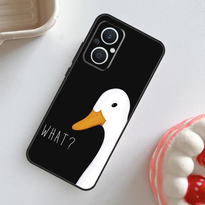 Cartoon Lustige Gans Hülle Für OPPO Reno 7 8 6 5 4 Lite 8T 4Z 5Z 11 F 10 Pro OPPO Find X6 X5 Pro X2 X3 Neo Abdeckung