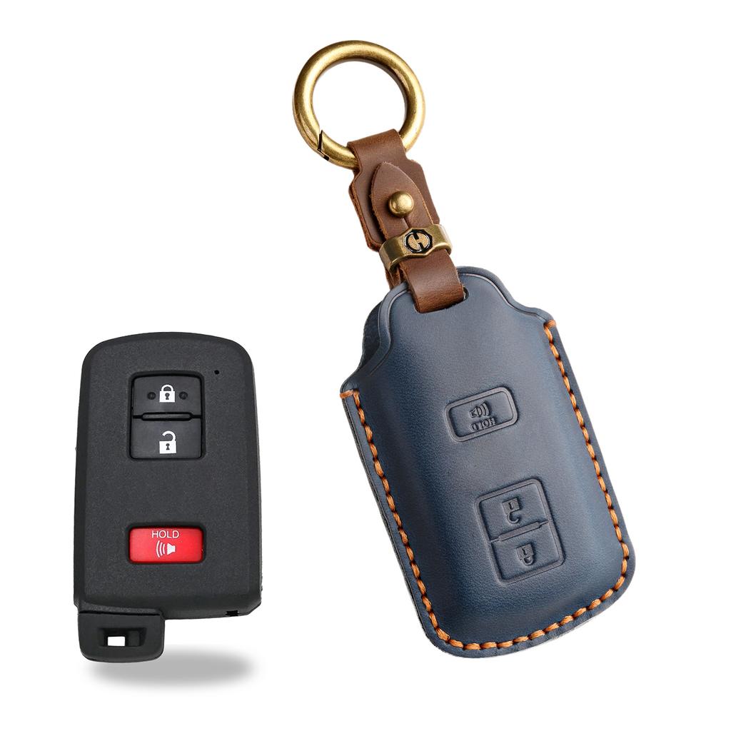 The retro key cover is suitable for the old Toyota car handmade real cowhide key protection bag.