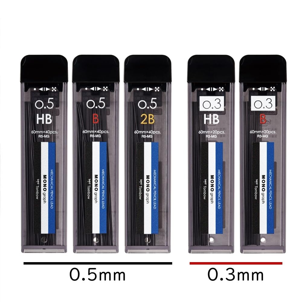 Tombow Graphite Lead Sharp Core Monograph MG 0.5 B ECG-120 Monochrome