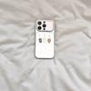 Bear and cat are suitable for iPhone17promax mobile phone case Apple 16pro new 15pro niche 16 leather.