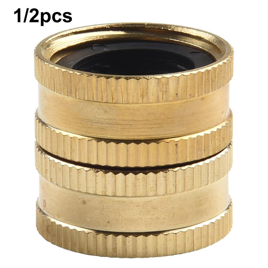 Sturdy Brass Garden Hose Connector Female To Female Long Lasting and Reliable Suitable for Various Garden Accessories