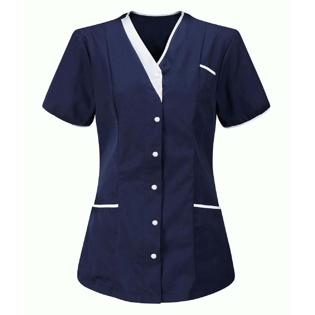 Women's Uniform Quick-drying Fabric Solid Color V-neck Short-sleeved Uniform