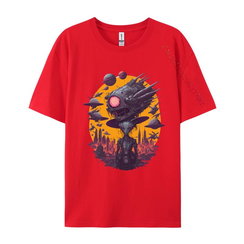 The Alien Hat T Shirt For Male Tee Free Shipping Homme Round Neck T Shirt Designer Clothes Men Normal