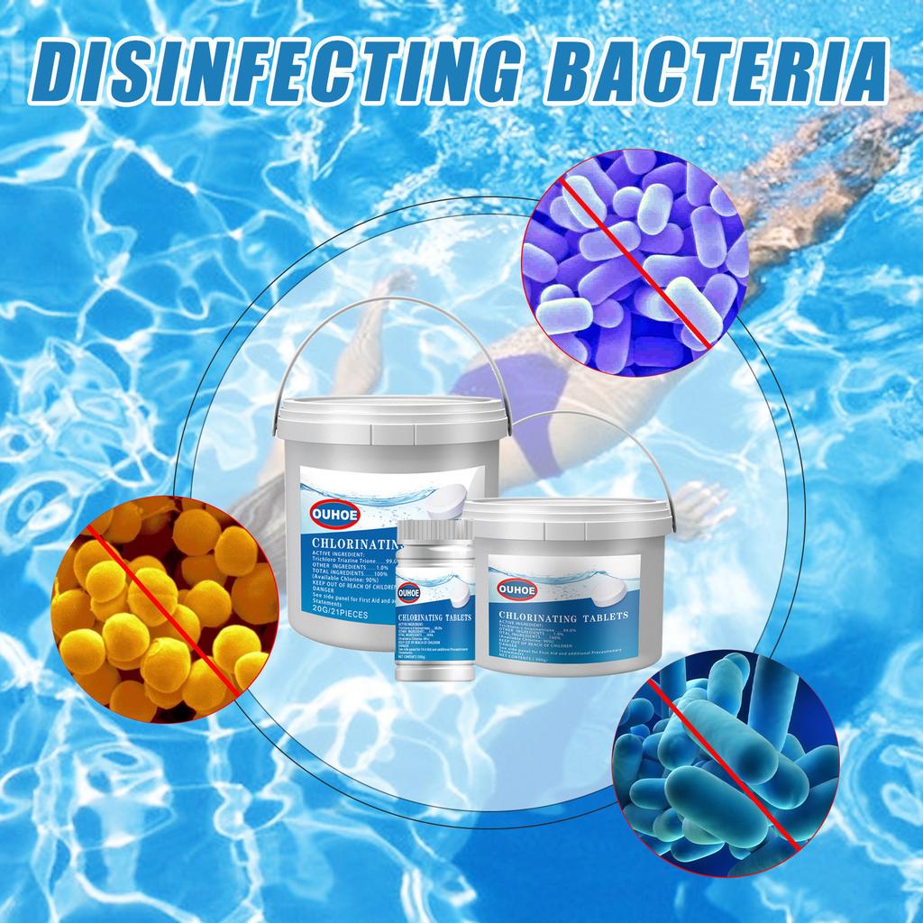 Šumivé tablety do bazénu Zlepšují kvalitu vody a dezodorizují Multifunkční Čistič bazénu pro okamžité čištění