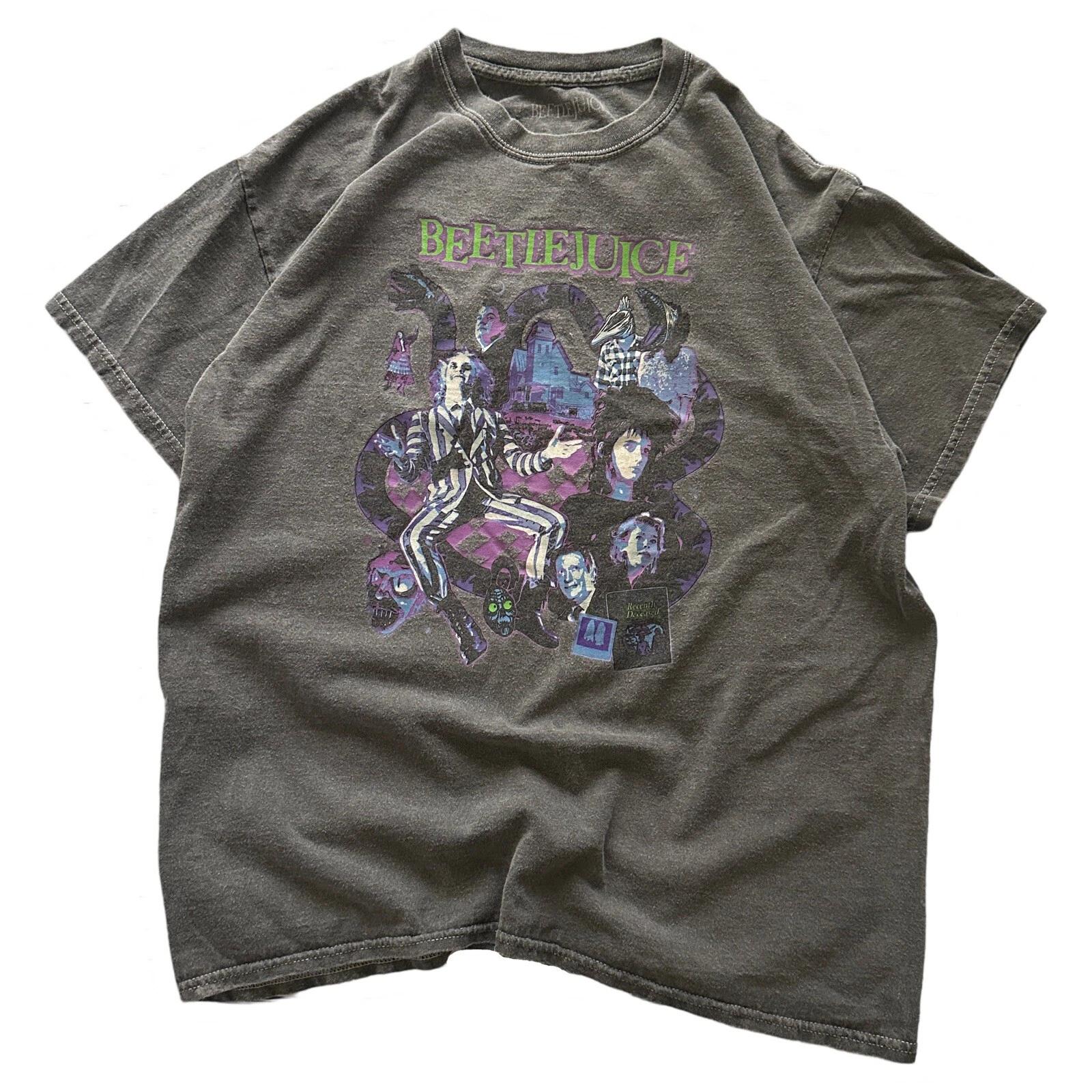 

Beetlejuice Shirt, Distressed Faded Horror Halloween T-Shirt Mens Sz M/L XL