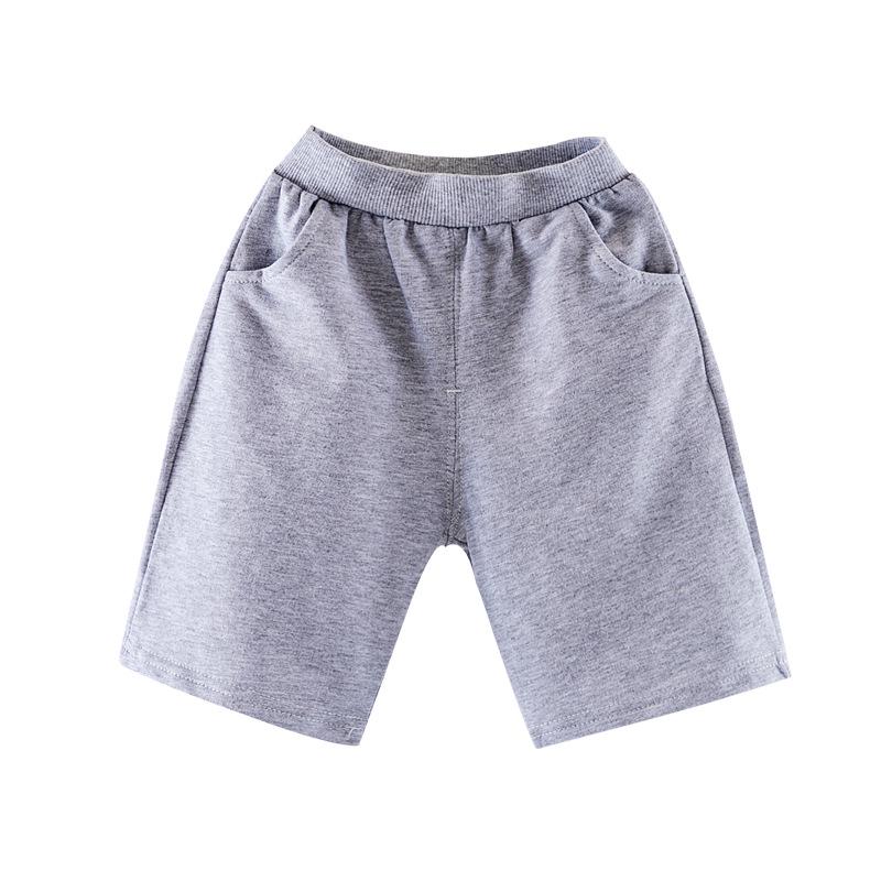 Children's Summer Cotton Elastic Waist Shorts - Unisex Casual Five-Point Pants