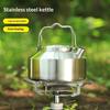 Outdoor Stainless Steel Kettle Locking Handle Camping Hung Pot Portable Coffee Pot Picnic Cooker 900Ml Teapot Kettle