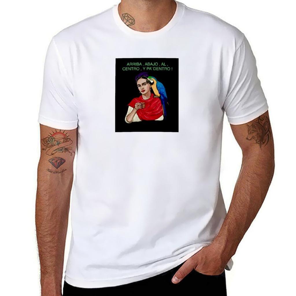 Mexican Artist Hand Painted Tshirt Plus Size Quick Dry Sports Tee
