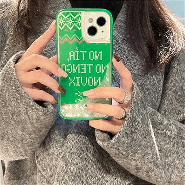 

Корейский милый чехол для телефона с 3d рождественскими снежинками и зыбучими песками для Iphone 14 13 12 Pro Max, блестящий противоударный мягкий чехол на заднюю панель, принципиально For iPhone 14ProMax