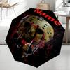 Custom Name Friday the 13th Theme Automatic Umbrella, Lightweight & Portable, 8 Rib, Perfect for Outdoor Travel, Birthdays, Christmas, Gifts.