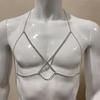 New Body Accessories Sexy Cross Chest Chain Women, Nightclub Shiny Rhinestone Body Chain Body Chain