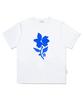 ESCAPEFROM Nostalgia Blue Flower Print Oversized Short Sleeve T-Shirt White