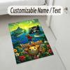 Personalized Crystal Velvet Carpet,One Piece Custom Printed Name, Plush Area Rug For Home Indoor Decor