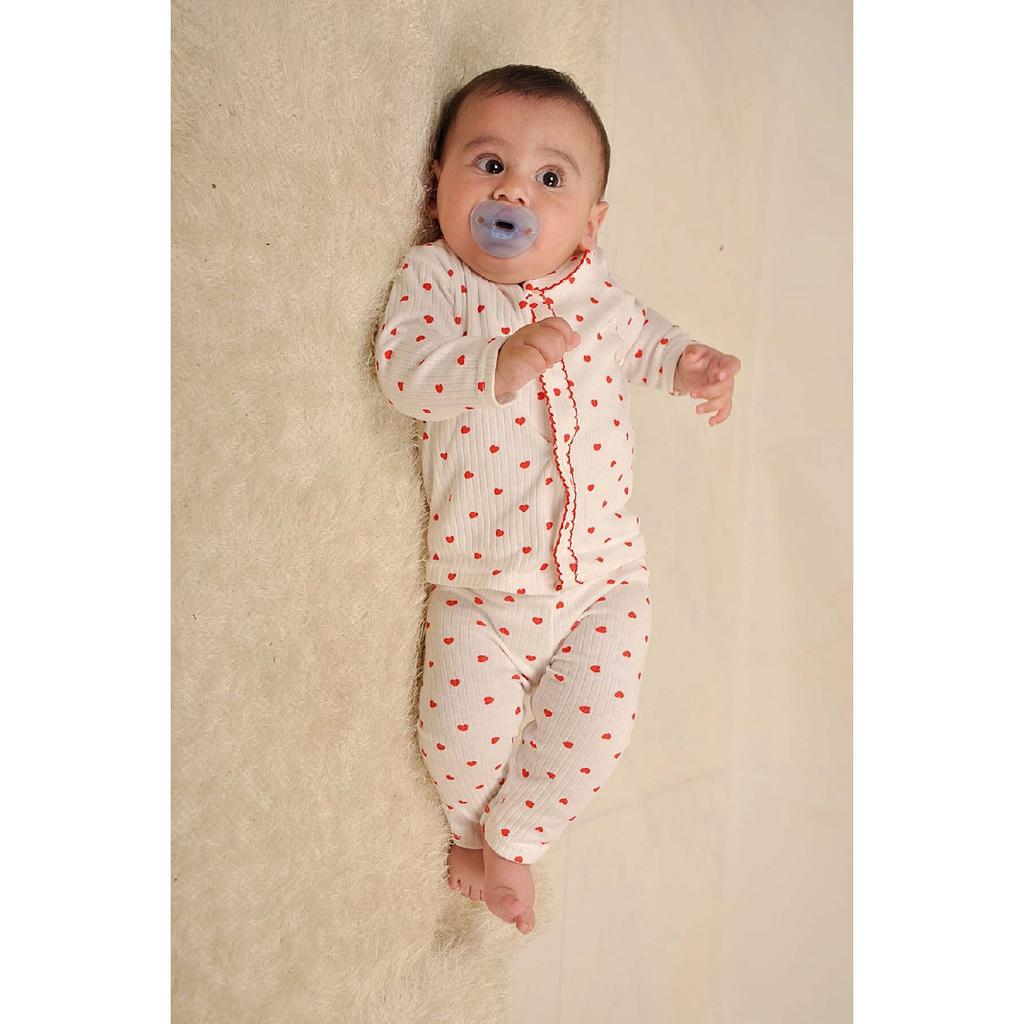 Baby 5 Add 4 Pay Yenidogan Girl Girl Men's Cotton Heart Lingerie Pajama Team Gift Ctt 14795