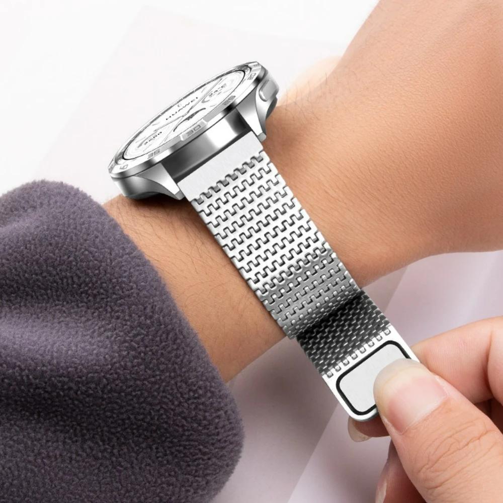 22mm 20mm Magnetický ocelový řemínek pro Huawei Watch 46mm/GT5 Pro GT5 4 3 2 2e Smyčkový náramek pro Samsung Galaxy Watch 3 4 5 6 7 Pásek