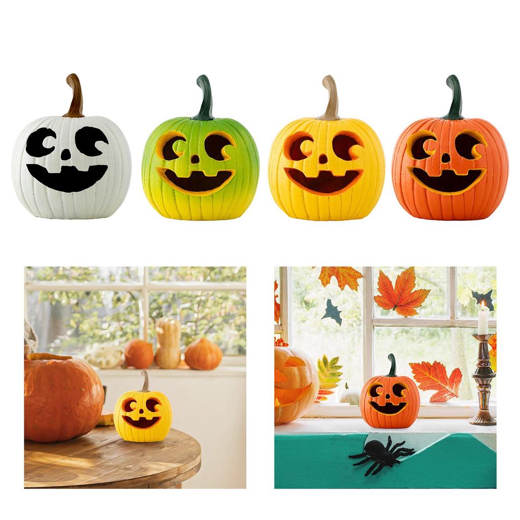 Halloween Pumpkin Decor Fall Harvest Desk Collectibles Holiday Wedding Festival Home Decor Decoration Resin Pumpkin Figurine