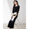 Xinfieyu Elegant Black Two-Piece Skirt Set for Petite Women