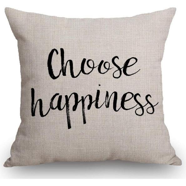 SSOIU Farmhouse Pillow Covers with Be You Tiful Quote 18 x 18 Inch for Farmhouse Decor Housewarming Presents for New Home
