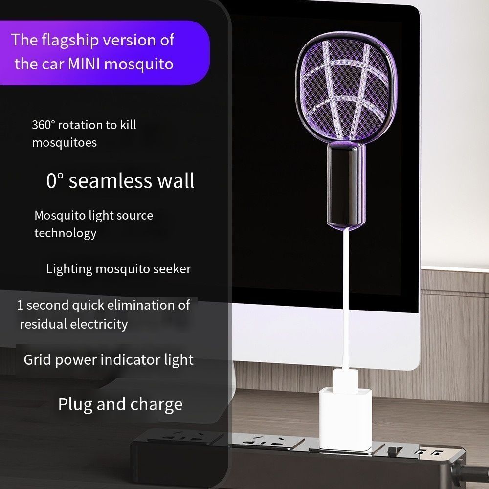 UV Light Mosquito Swatter Trap Electric Shock Insect Racket Durable Mosquito Killer Lamp  Bedroom