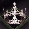 Party Prom Birthday Cake Crown Small Tiaras for Doll Green Pink Diadem Bridal Wedding Hair Jewelry Tiaras Head Ornaments