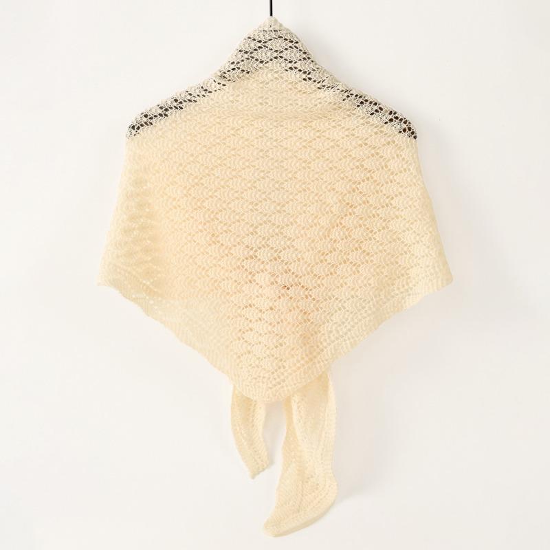 

Весенне-осенний треугольный шарф вязаная шерстяная шаль ромбовидный треугольный шарф верхний шарф шарф двойного назначения многофункциональный 168*55CM