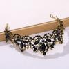 Baroque Bronze Black Crystal Bead Bridal Tiaras Rhinestone Diadem Pageant Crown for Brides Headband Wedding Hair Accessories