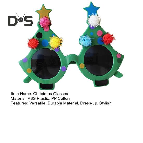 Weihnachtsbaum-Brille, künstlerische Clown-Brille, Weihnachtsfeier, Cosplay-Kostüm-Zubehör, Anzieh-Brille, Requisite