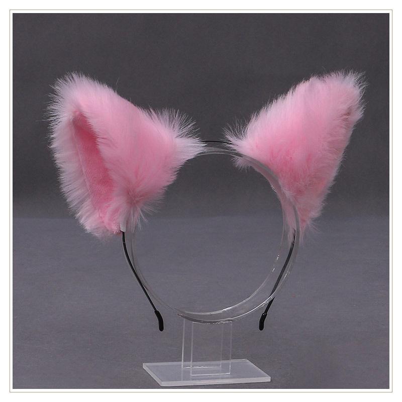 Handmade Plush Cat Girl Maid Fox Beast Ear Headband Hair Accessory