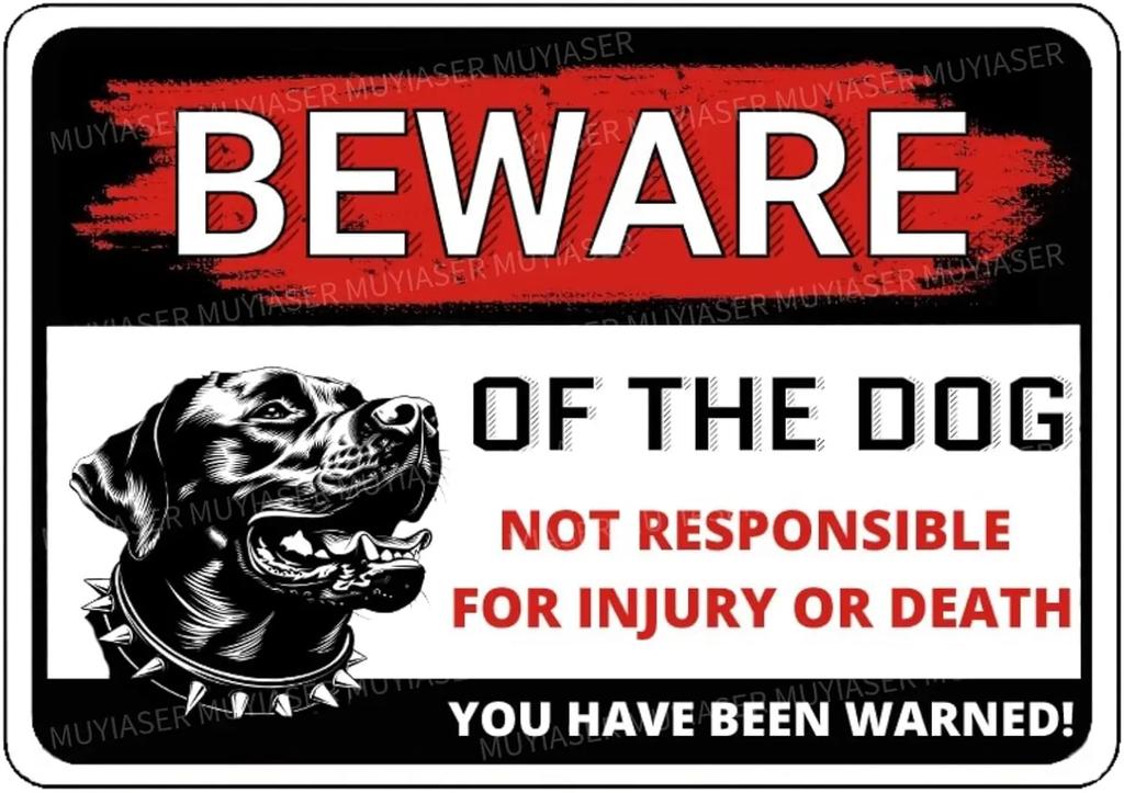 Beware of The Dog Rottweiler You Have Been Warned Aluminum Sign Outdoor Yard Warning Perfect for Fence Yard Home Dec