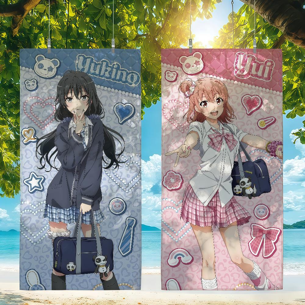 Anime My Teen Romantic Comedy SNAFU Towel Quick Drying Beach Towels Are Suitable For Swimming Pools Camping Yoga And The Gym