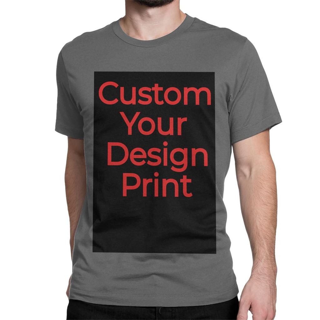 Custom Your Design Print T-Shirt Men Women DIY Pure Cotton Tees Round Collar Short Sleeve T Shirt Original Tops