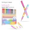 Langguo 12-Farben-Nagelstift, Doodle-Stift, Acryl-Nagelmalstift, DIY-Schnelltrocknungs-Hakenlinienmarker, Zeichenstift