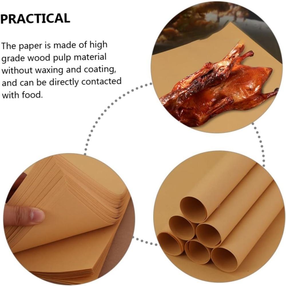 100PC Baking Paper Non-stick Parchment Baking Sheet for Oven Air Fryer Grilling Mat Paper Food Wrapping Paper Baking Tool