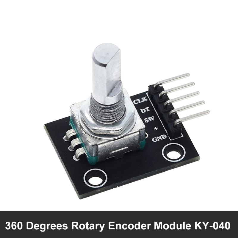 360 Degrees Rotary Encoder Module Rotary Potentiometer Analog Knob Module for Arduino KY-040 RV09 Rotary Encoder EC11 Knob Cap