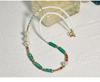 Bohemian Agate Green Pearl Choker Necklace for Women – Handmade Semi-Precious Stone Jewelry