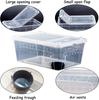 Reptile Feeding Box Snake Breeding Box Transparent Animal Habitat Cage Portable Plastic Turtle Transport Container For Bearded D