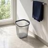 Plastic Transparent Trash Can Luxury Dustbin Waste Basket Stripe Garbage Container  Kitchen
