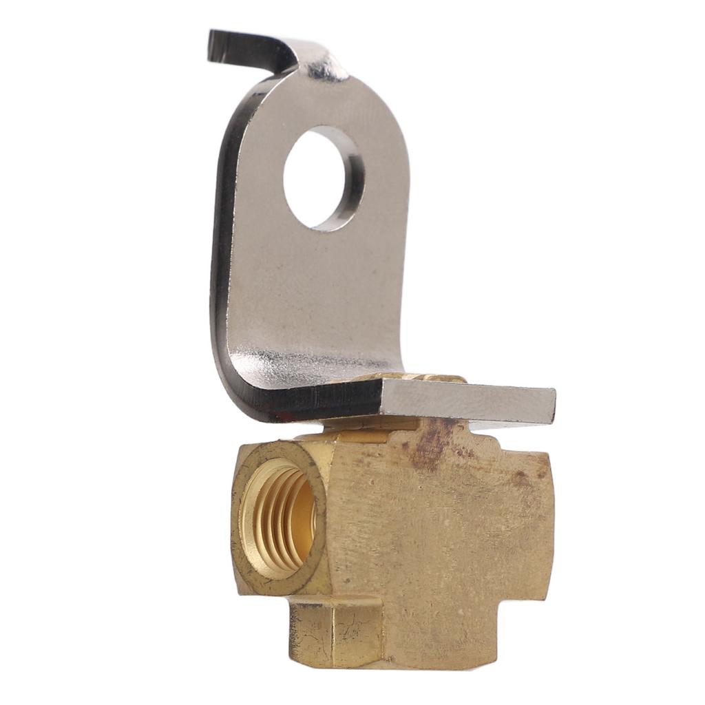 3-Wege Bremsleitungs-T-Stück mit Halterung 3/8in-24 Gewindeanschlüsse Bördelverschraubungen für 3/16 Zoll Rohr